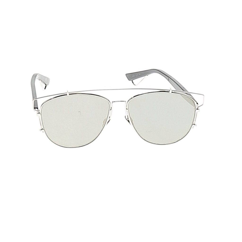 Christian Dior| Modern Silver Double-Bridge Aviator | Minimalist Sunglasses